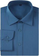 Dress Shirts for Men's Long Sleeve Button Down Shirt Slim Fit Business Formal Stretch Shirt - Image 2