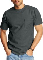 Mens Pocket, Heavyweight Cotton Pocket Tee for Men, Full-Cut T-Shirt, 1 Or 2 Pack